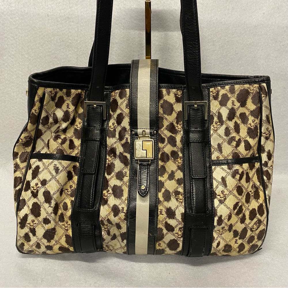 L.A.M.B. by Gwen Stefani Grantham Tote Leopard Print Luxury Designer Bag - Picture 2 of 14